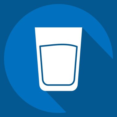 Simge Suyu. Meşrubat sembolüyle ilgili. Uzun gölge tarzı. dizayn edilebilir