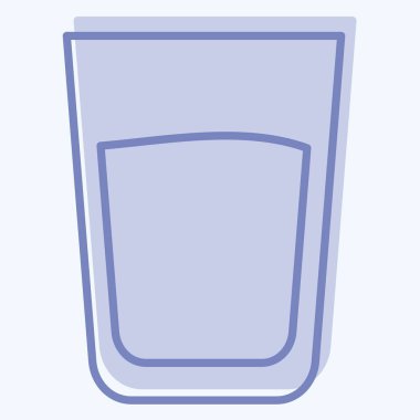 Simge Suyu. Meşrubat sembolüyle ilgili. İki ton stili. dizayn edilebilir