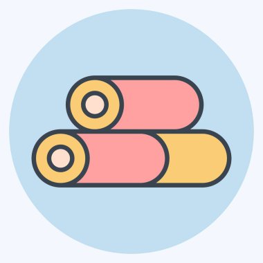 Simge ağacı. Doğal Kaynaklar sembolüyle ilgili. renk arkadaşı stili. dizayn edilebilir