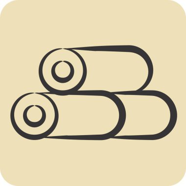 Simge ağacı. Doğal Kaynaklar sembolüyle ilgili. El çizimi tarzı. dizayn edilebilir