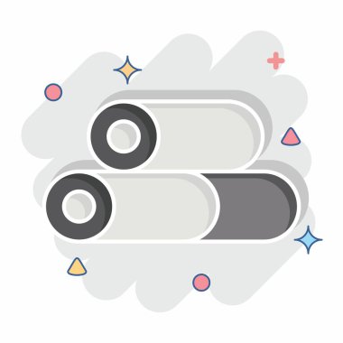 Simge ağacı. Doğal Kaynaklar sembolüyle ilgili. Çizgi roman. dizayn edilebilir