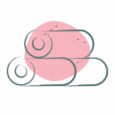 Simge ağacı. Doğal Kaynaklar sembolüyle ilgili. Renkli Leke Biçimi. dizayn edilebilir