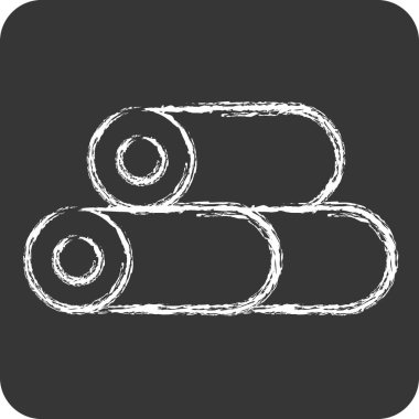 Simge ağacı. Doğal Kaynaklar sembolüyle ilgili. Tebeşir stili. dizayn edilebilir