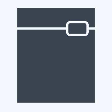 Simge Zip Torbası. Plastik Ürün sembolüyle ilgili. Kabartma tarzı. dizayn edilebilir