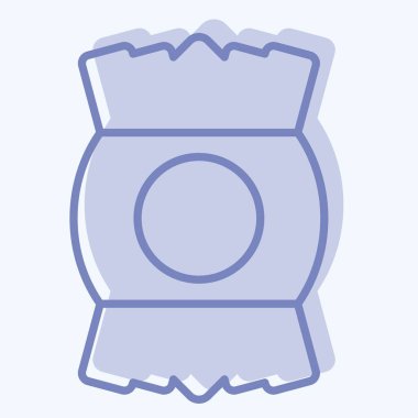 Simge Paketleme. Plastik Ürün sembolüyle ilgili. İki ton stili. dizayn edilebilir