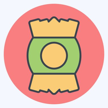 Simge Paketleme. Plastik Ürün sembolüyle ilgili. renk arkadaşı stili. dizayn edilebilir