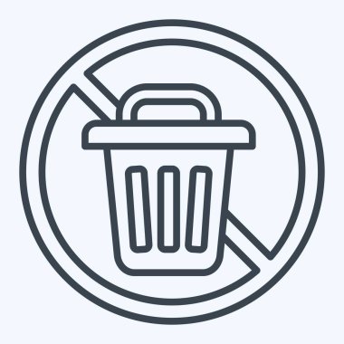 Simge Sıfır Atık. Atık sembolüyle ilgili. Sıra tarzı. dizayn edilebilir