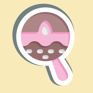 Çıkartma Kontrol. Dermatoloji sembolüyle ilgili. dizayn edilebilir