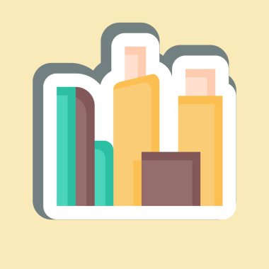 Çıkartma Mimari ve Şehir. Şehir merkezinin sembolüyle ilgili. dizayn edilebilir