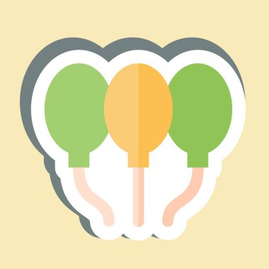 Çıkartma Balonları. Yeni yıl sembolüyle ilgili. dizayn edilebilir