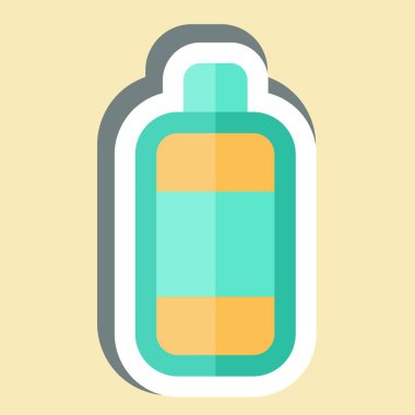 Etiket şişesi. Plastik Ürün sembolüyle ilgili. dizayn edilebilir