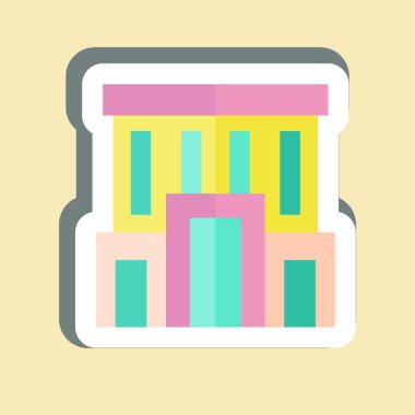 Çıkartma Şirketi. Şehir merkezinin sembolüyle ilgili. dizayn edilebilir