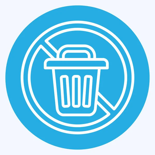 Simge Sıfır Atık. Atık sembolüyle ilgili. Mavi gözlü. dizayn edilebilir