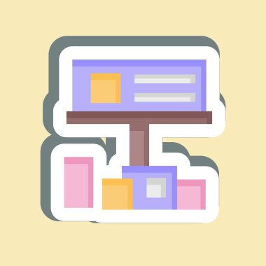 Etiket Billboard. Şehir merkezinin sembolüyle ilgili. dizayn edilebilir