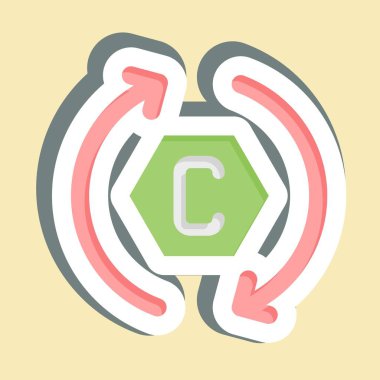 Çıkartmalı Colagent. Dermatoloji sembolüyle ilgili. dizayn edilebilir