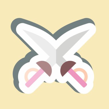 Etiket Eskrim Kılıcı. Macera sembolüyle ilgili. dizayn edilebilir