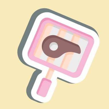 Çıkartma Izgara Kapısı. BBQ sembolüyle ilgili. dizayn edilebilir