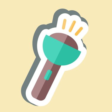 Etiket Flashligh. Macera sembolüyle ilgili. dizayn edilebilir