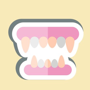 Çıkartma dişleri. Cadılar Bayramı sembolüyle ilgili. dizayn edilebilir