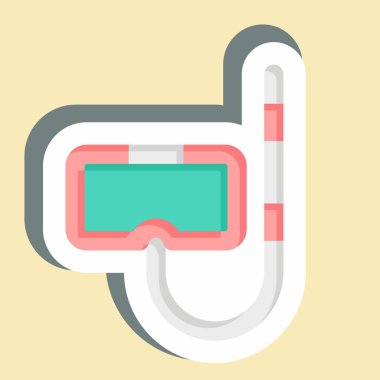 Çıkartma Dalış Maskesi. Macera sembolüyle ilgili. dizayn edilebilir