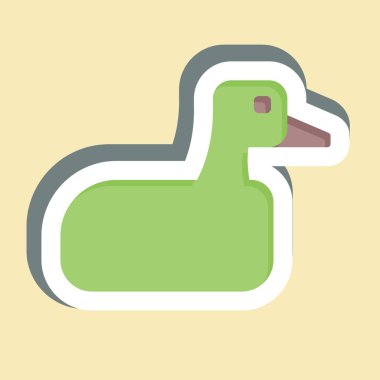 Çıkartmalı Kaz. Hayvanlar sembolüyle ilgili. dizayn edilebilir