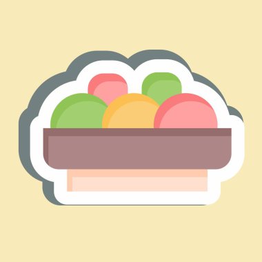 Çıkartma Pirzolası. BBQ sembolüyle ilgili. dizayn edilebilir