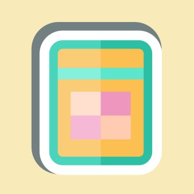 Etiket Kutusu. Plastik Ürün sembolüyle ilgili. dizayn edilebilir