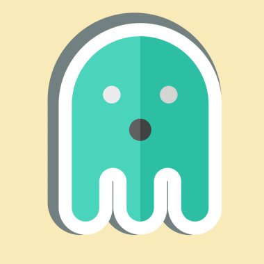 Etiket Hayaleti. Cadılar Bayramı sembolüyle ilgili. dizayn edilebilir