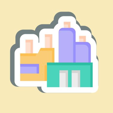 Etiket Fabrikası. Şehir merkezinin sembolüyle ilgili. dizayn edilebilir