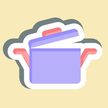 Lid ile Çıkartma Pişirme. Sera sembolüyle ilgili. dizayn edilebilir