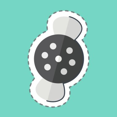 Çıkartma çizgisi Candy 'yi kesti. Cadılar Bayramı sembolüyle ilgili. dizayn edilebilir