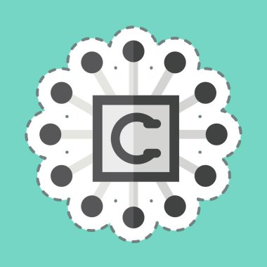 Çıkartma çizgisi işlemciyi kesti. Metaverse sembolüyle ilgili. dizayn edilebilir