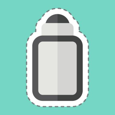 Çıkartma çizgisi Bebek Bakım Şişesi 'ni kesti. Plastik Ürün sembolüyle ilgili. dizayn edilebilir