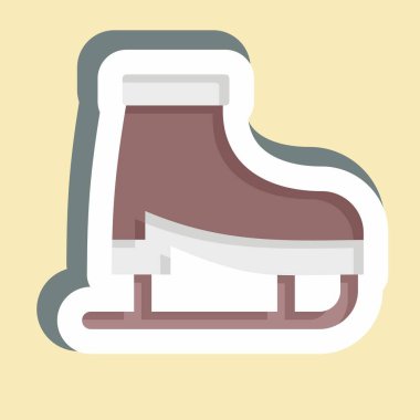 Çıkartmalı buz pateni. Macera sembolüyle ilgili. dizayn edilebilir