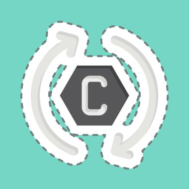 Çıkartma çizgisi Colagent 'ı kesti. Dermatoloji sembolüyle ilgili. dizayn edilebilir