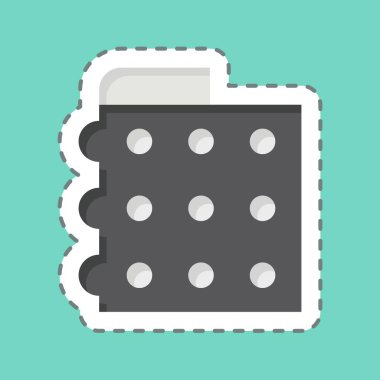 Çıkartma çizgisi Kabarcık Ambalajı 'nı kesti. Plastik Ürün sembolüyle ilgili. dizayn edilebilir