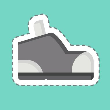 Çıkartma çizgisi Boot 'u kesti. Macera sembolüyle ilgili. dizayn edilebilir