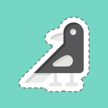 Çıkartma çizgisi Crow 'u kesti. Cadılar Bayramı sembolüyle ilgili. dizayn edilebilir