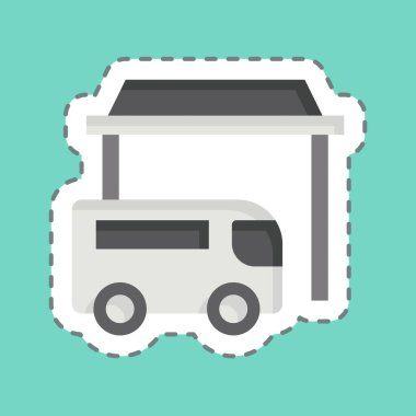 Çıkartma hattı otobüsü kesti. Şehir merkezinin sembolüyle ilgili. dizayn edilebilir