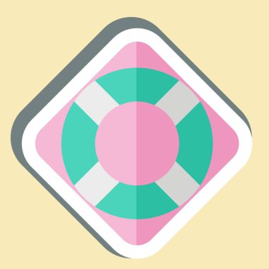 Sticker Life Ring. Macera sembolüyle ilgili. dizayn edilebilir