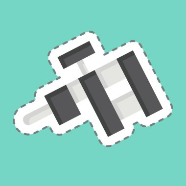 Etiket hattı Tatto Makinesini kesti. Dövme sembolüyle ilgili. dizayn edilebilir