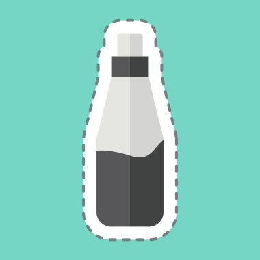 Etiket dezenfektanı kesti. Dövme sembolüyle ilgili. dizayn edilebilir