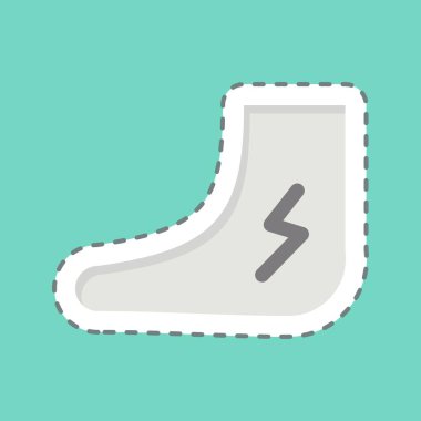 Etiket çizgisi Bacak Tatto 'yu kesti. Dövme sembolüyle ilgili. dizayn edilebilir