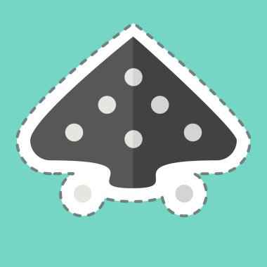 Çıkartma çizgisi Kum 'u kesti. Doğal Kaynaklar sembolüyle ilgili. dizayn edilebilir