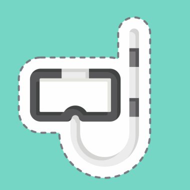 Çıkartma hattı Dalış Maskesi 'ni kesti. Macera sembolüyle ilgili. dizayn edilebilir