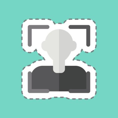 Çıkartma çizgisi Yüz Tanıma 'yı kesti. Sensörlerin sembolüyle ilgili. dizayn edilebilir