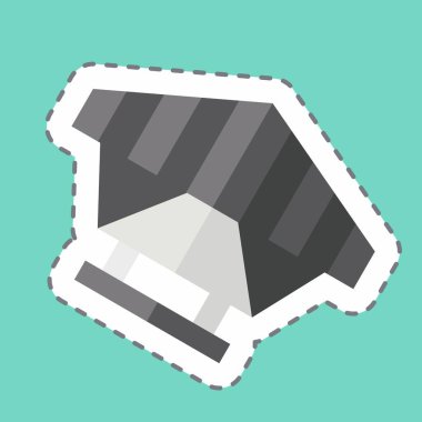 Etiket çizgisi Hang Glider 'ı kesti. Macera sembolüyle ilgili. dizayn edilebilir