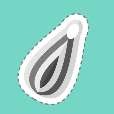 Çıkartma çizgisi Eco Net Bag 'i kesti. Sera sembolüyle ilgili. dizayn edilebilir