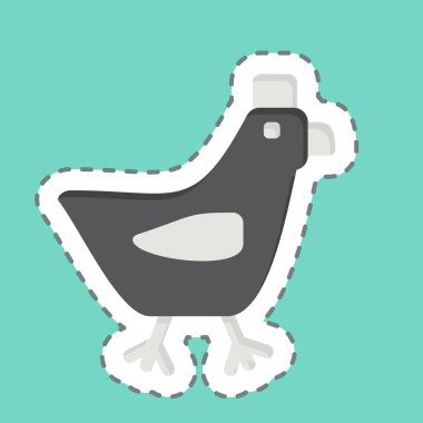 Çıkartma hattı Horn 'u kesti. Hayvanlar sembolüyle ilgili. dizayn edilebilir