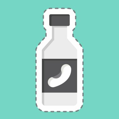 Etiket çizgisi Soya Sütü 'nü kesti. Meşrubat sembolüyle ilgili. dizayn edilebilir